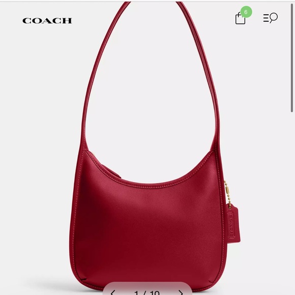 Coach Red Shoulder Bag - Picture 1 of 4